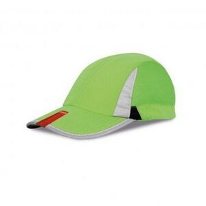 Spiro Unisex 2 Panel Sport Baseball Cap / Lime/Black